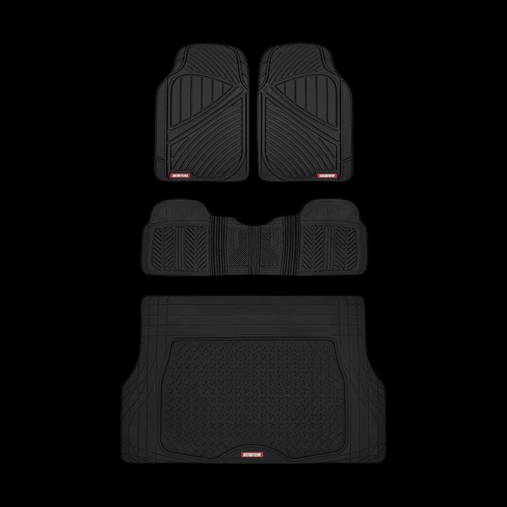 Motor Trend FlexTough Performance — rubber mats + cargo liner, full set