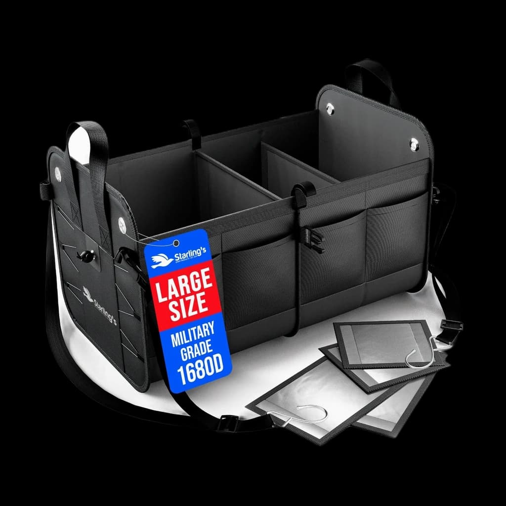 Starling's Car Trunk Organizer — heavy-duty adjustable