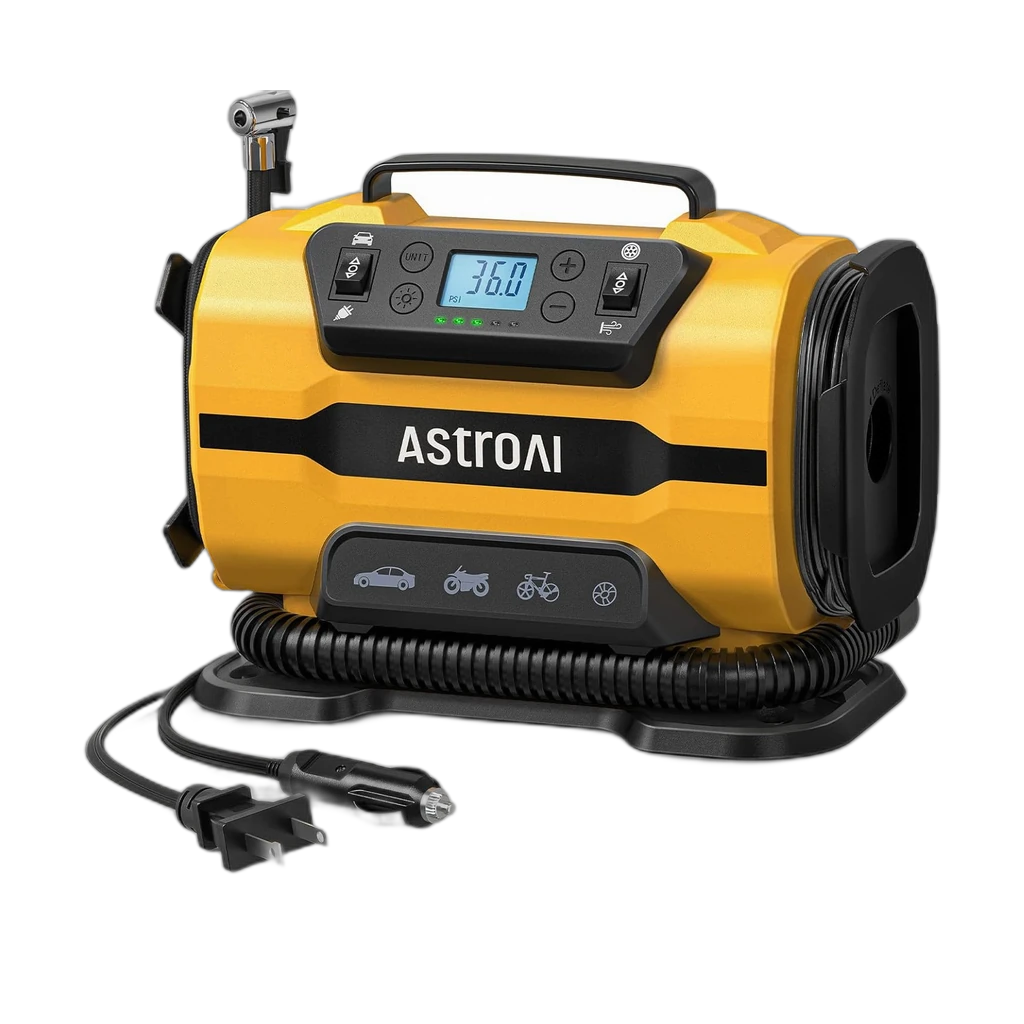 AstroAI 150 PSI — dual-motor 12V/110V heavy-duty inflator