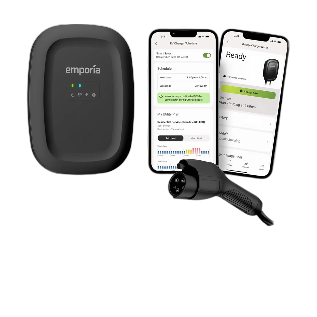 Emporia Level 2 EV Charger — 48A WiFi (J1772)