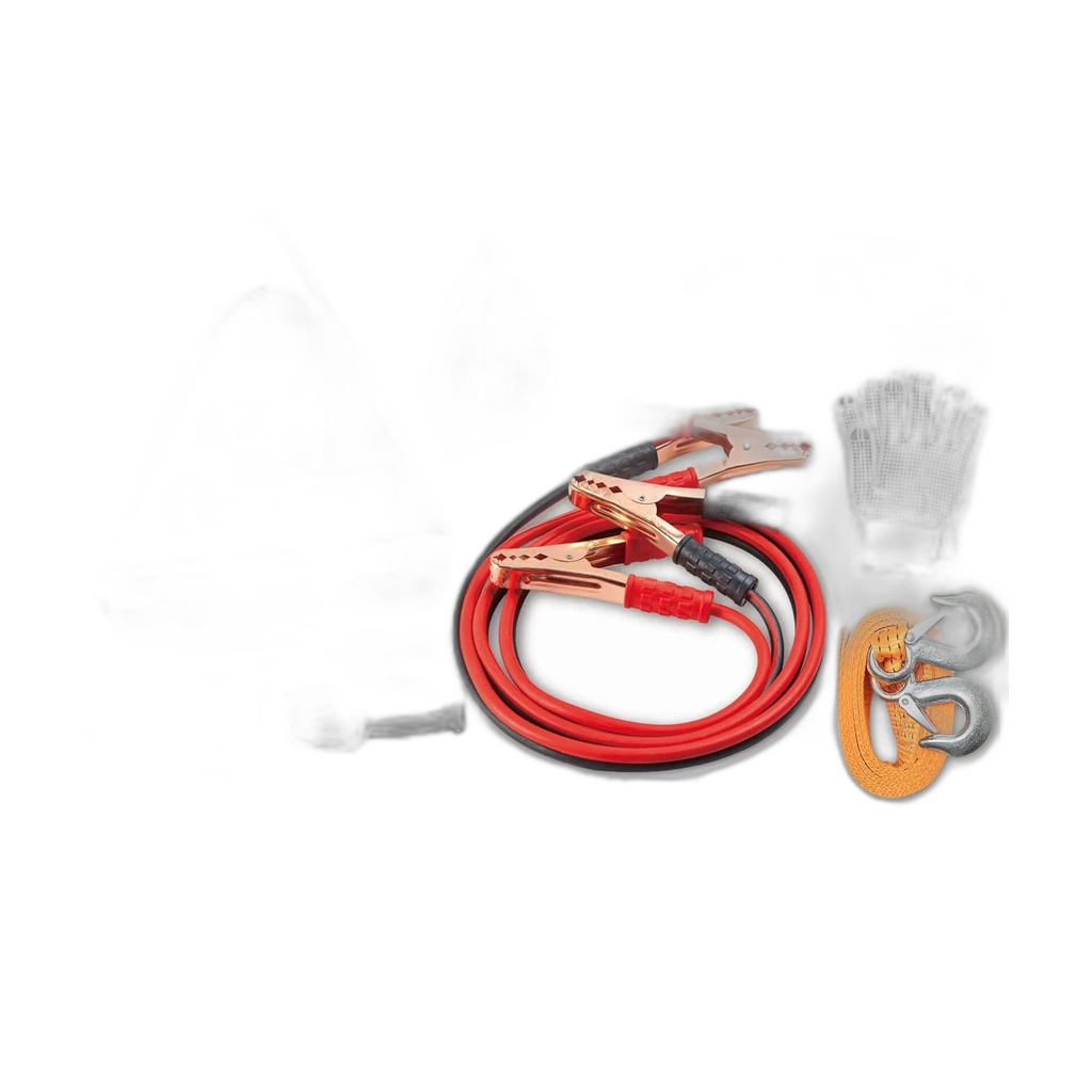 HolaKit 55-Piece Car Emergency Kit — compact with first aid and jumper cables
