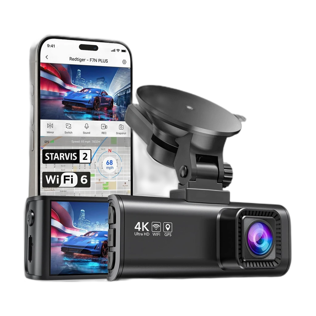REDTIGER F7N — 4K front + 1080P rear